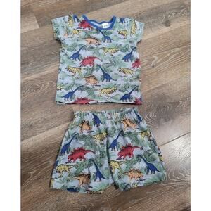 Cotton-On Kids Dinosaur Pajamas Shorts 2 Piece Set size 2 Pjs #6‎